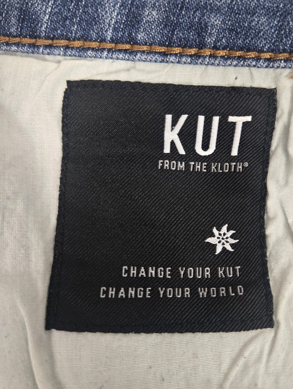 Kut from the Kloth Classic Medium Blue Denim Cutoff Shorts - Picture 11 of 11